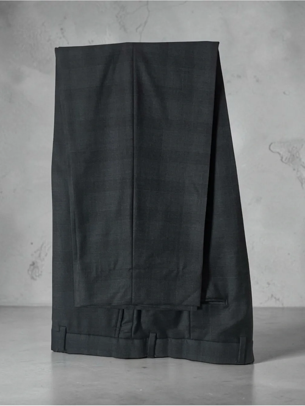 2PC Ermenegildo Zegna Black Single-Breasted Men's dark grey suit 43R/36R